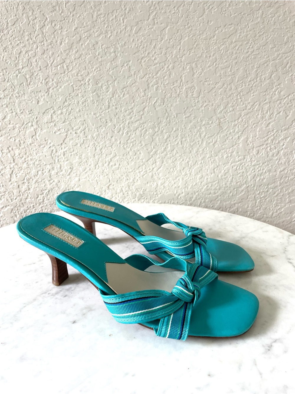 Vintage Kitten Heel Ribbon Strappy Heels Y2K Women’s Size 8